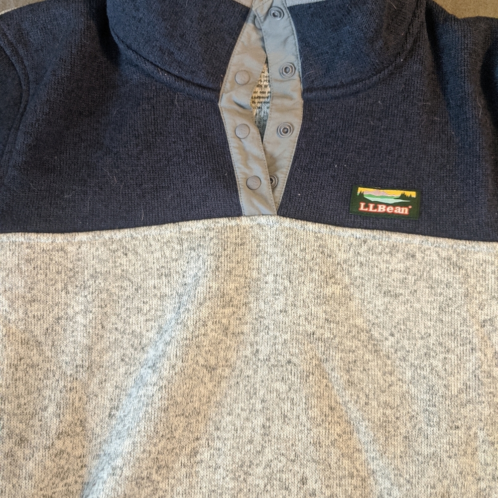 Llbean block sweater